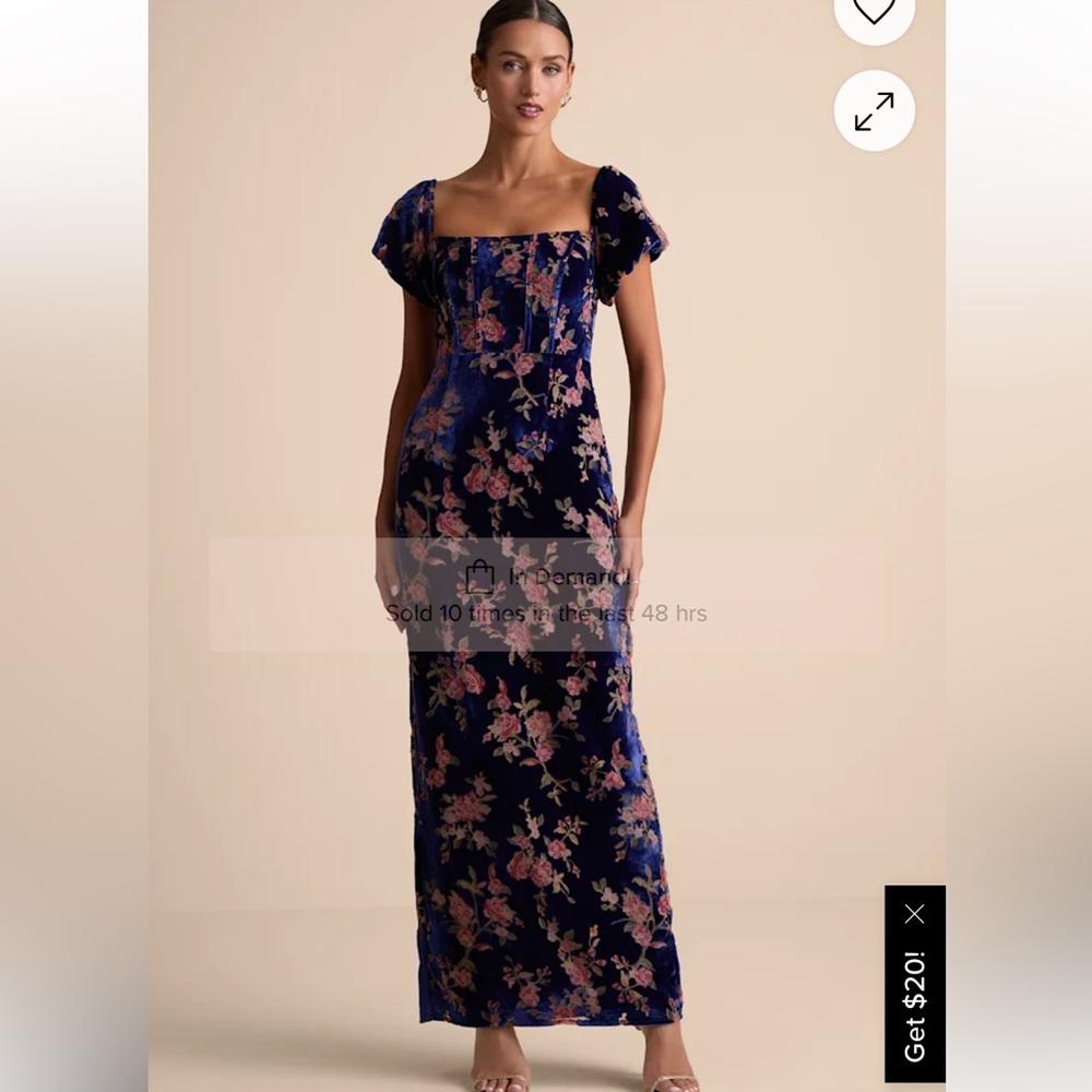 Floral Velvet Maxi Dress
